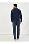 Contrast Stitch T-Shirt & Checked Pyjama Set - 5
