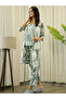 Pack of 3 - Floral Print Cotton Cami, Robe & Pyjama - 4