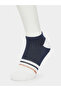 Set of 5 - Striped Detail Crew Socks - 8