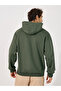Minimal Chest Print Relaxed Fit Hoodie - 4