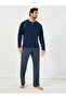 Contrast Stitch T-Shirt & Checked Pyjama Set