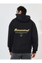 Back Text Print Oversized Heavyweight Hoodie - 5