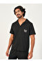 Printed Pocket Short Sleeve Shirt & Open Hem Pyjama Set - 2