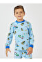 Cartoon Printed Cotton Long Sleeve T-Shirt & Pyjama Set - 2