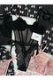 Black Rose Satin Boxed 9 Piece Giant Pajamas Nightgown Dressing Gown Underwear Dowry Set - 7