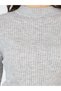 Ribbed Fitted Regular Length High Neck Sweater - 4