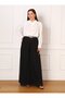 Plus Size Loose Cut Lined Chiffon Trousers - Black - Alia - 4
