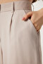 Textured Wide Leg Woven Pants Beige Lhm0005 - 5