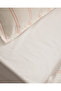Linda Striped Double 100% Cotton Washable Seersucker Bed Sheet Pcs Duvet Cover Set - White/Coral - 7