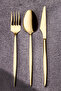 Mango Kitchen Helen Gold Steel Stainless 6 Person 36 Piece Cutlery Set 18/10 304 - 3