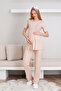 Melisa pajama and robe set / 3-piece maternity & nursing set / short sleeve, button-front pajama - 4
