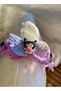 Girl's Kuromi Figured Glittered Winged Ribbon Purple Color Tulle Crown 1 Piece - 6