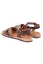 Women's Brown Adjustable Buckle Leather Sandals - 4