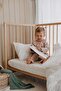 Baby Size Duvet Cover (100X150) and Elastic Sheet Set |   Green Dots - 4