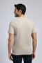 Conroy Men's 100% Cotton O-Neck T-Shirt Beige - 3
