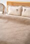 Helen Brown Embroidered Double Blanket Set 4 Piece Sleep & Dowry Set - 5