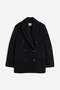 Wool-blend double-breasted jacket