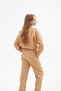 Girl's Gold Button Detailed Double Fabric Long Sleeve Blouse and Trousers 2-Piece Set - 9