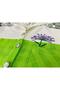 Girl's Pearl Buttoned Embroidery Detailed Tied Front Shirt Checkered Pants Set of 2 - 7