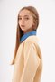 Girl's Jeans Collar Raised Sweatshirt Pleated Denim Skirt Set of 2 - 4