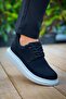 KB 003 Black Suede Lace-up Casual Men's Shoes - 2
