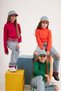 Girl's Plain Knitwear Sweater Wide Leg Jeans Pants Colorful Belt 3-Piece Set - 7
