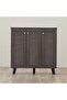 Alfa 3-door Shoe Cabinet - Walnut L90xw32xh91cm - 2