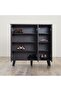 Alfa 3-door Shoe Cabinet - Walnut L90xw32xh91cm - 4