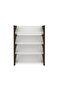 Lean 4-tier Shoe Cabinet - 12 Pairs - White/walnut L69xw26.2xh90.5cm - 2