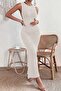 Stylish Knitted Slit Pareo Beach Dress Kimono - 8