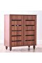 Ricky 14-Pair Shoe Cabinet - Teak L75xW32xH86cm - 4