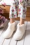 Women's Slippers Home Boots Winter Home Shoes with Effect Soft Silent Sole Red0001 - 3