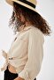 Hem Tasseled Shirt Beige - 5