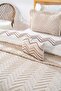 Almila Beige Double Duvet Cover Pique Set - 8 Piece Dowry Set - 6