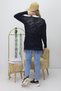 Black Tassel Perforated Cotton Cardigan Summer Model - 4