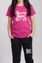 Always Stay Printed Girls Short Sleeve T-Shirt and Sweatpants Set - 4