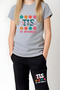 Tis Printed Girl's Short Sleeve T-Shirt and Sweatpants Set - 4