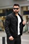 Buttoned Pocket Half Oversize Suede Jacket - 2