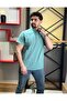 Hakim Yaka Düğmeli  Mint Yeşili  Basic Tshirt - 4