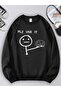 Men's Funny'Use This' Printed Black White Gray Crew Neck Sweatshirt
