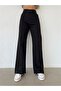 Leo Shaiyan Black High Waist Loose Pants with Wide Legs and Washed - 4