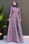 Selver Hijab Evening Dress Lilac - 4
