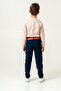 boy / long sleeve crew neck / shirt trousers / men's suit with belt - 6