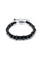 Men's Bracelet Original Genuine Certified Snowy Obsidian - Natural Stone Bracelet with Hematite String 6mm - 5