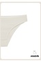 Taranto Model Ribbed Cotton Slip Flexible Comfortable Breathable Underpants Ecru Color - 2