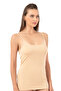 Özkan 0107 3-Pack Women's 100% Cotton Ribbed Flexible Comfortable Knitted Tank Top with Rope Straps - 5