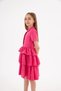 Girl's Colorful Side Zipper Layered Dress - 2