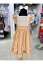Girl's Gingham Patterned Woven Dress - 8