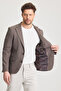 Pacune Men's Brown Cotton Blended Slim Fit Lycra Flexible Sports Blazer Jacket - 3