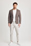 Pacune Men's Brown Cotton Blended Slim Fit Lycra Flexible Sports Blazer Jacket - 8